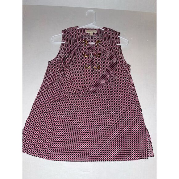 Michael Kors Tops - Michael Kors Women's Small black and purple‎ Geometric Dressy Sleevless Top A31